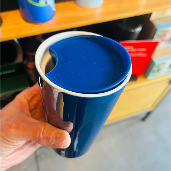 Starbucks Iridescent Blue Ceramic Cup Hot Winter Night Tumbler New 2023 Holiday - Picture 8 of 8